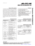 Evaluates: MAX105/MAX107 MAX105 Evaluation Kit General Description Features