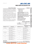 MAX15049 Evaluation Kit Evaluates: General Description Features