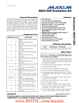 Evaluates: MAX1565 MAX1565 Evaluation Kit General Description Features