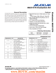 Evaluates: MAX1576 MAX1576 Evaluation Kit General Description Features