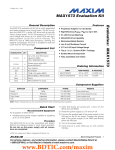 Evaluates:  MAX1573 MAX1573 Evaluation Kit General Description Features
