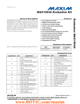 Evaluates: MAX1954A MAX1954A Evaluation Kit General Description Features