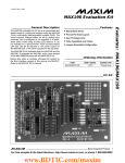Evaluates:  MAX196/MAX198 MAX196 Evaluation Kit _______________General Description ____________________________Features