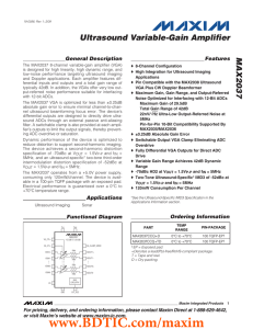 MAX2037 Ultrasound Variable-Gain Amplifier General Description Features