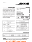 Evaluates:  MAX4063 MAX4063 Evaluation Kit General Description Features