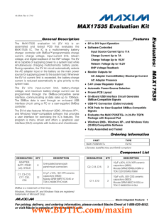 MAX17535 Evaluation Kit Evaluates: General Description Features