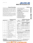 Evaluates:  MAX1760 MAX1760 Evaluation Kit General Description Features