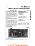 Evaluates: MAX187 MAX187 Evaluation System/Evaluation Kit _______________General Description ___________________________Features