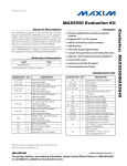 Evaluates:  MAX5550/MAX5548 MAX5550 Evaluation Kit General Description Features