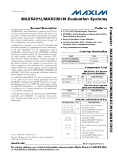 MAX5391L/MAX5391N Evaluation Systems Evaluate: General Description Features