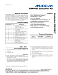 Evaluates: MAX8627 MAX8627 Evaluation Kit General Description Features