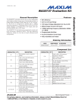 Evaluates: MAX8727 MAX8727 Evaluation Kit General Description Features