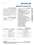 Evaluates:  MAX8857A MAX8857A Evaluation Kit General Description Features