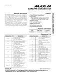 Evaluates: MAX8505 MAX8505 Evaluation Kit General Description Features