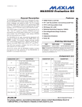 Evaluates: MAX8550/MAX8550A/MAX8551 MAX8550 Evaluation Kit General Description Features