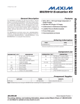 Evaluates:  MAX9918/MAX9919/MAX9920 MAX9918 Evaluation Kit General Description Features