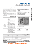 Evaluates: MAX16803 MAX16803 Evaluation Kit General Description Features