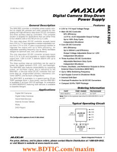 MAX1802 Digital Camera Step-Down Power Supply General Description
