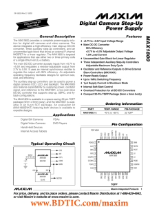 MAX1800 Digital Camera Step-Up Power Supply General Description