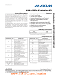 Evaluates:  MAX16913/MAX16913A MAX16913A Evaluation Kit General Description Features
