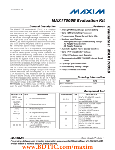 Evaluates:  MAX17005B MAX17005B Evaluation Kit General Description Features