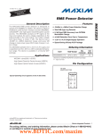 MAX2203 RMS Power Detector General Description Features