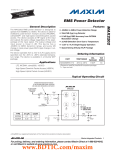 MAX2202 RMS Power Detector General Description Features