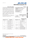 MAX44009 Evaluation Kit Evaluates: General Description Features