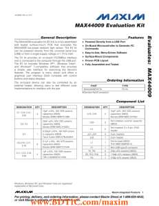 MAX44009 Evaluation Kit Evaluates: General Description Features