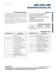 Evaluates:  MAX6495 MAX6495 Evaluation Kit General Description Features