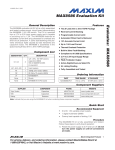 Evaluates:  MAX8586 MAX8586 Evaluation Kit General Description Features