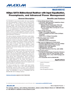 MAX4951C 6Gbps SATA Bidirectional Redriver with Input Equalization, General Description