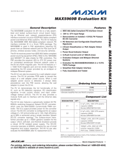 MAX5969B Evaluation Kit Evaluates: General Description Features