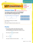 Homework Helper Lesson 1 Fractions and Division