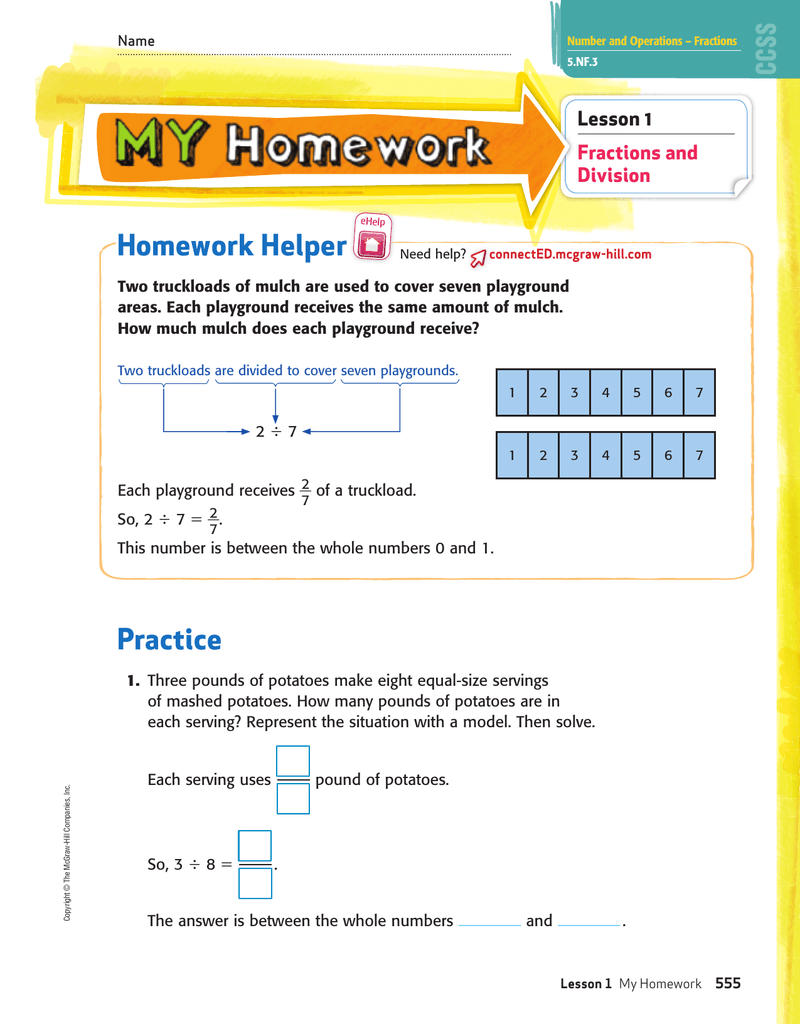 homework helper division
