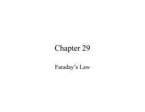 Chapter 29 Faraday’s Law