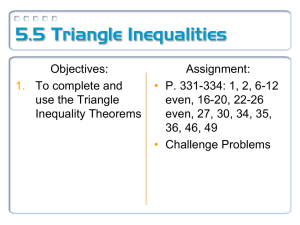 5.5 Triangle Inequalities