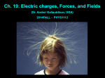 Ch. 19: Electric charges, Forces, and Fields (Dr. Andrei Galiautdinov, UGA)