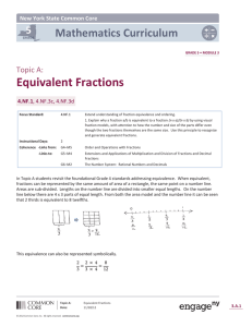 Equivalent Fractions Mathematics Curriculum 5