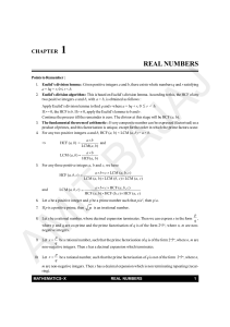 1 REAL NUMBERS CHAPTER