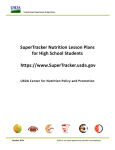 SuperTracker Nutrition Lesson Plans for High School Students