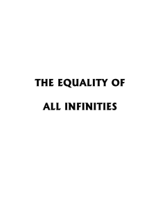 THE EQUALITY OF ALL INFINITIES