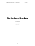 The Continuum Hypothesis H. Vic Dannon  September 2007