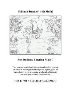 Sail into Summer  with Math!
