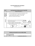 First Grade Mathematics Newsletter MT Learning Goals by Measurement Topic (MT)