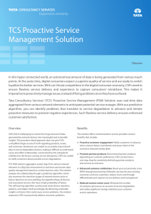 TCS Proactive Service Management Solution