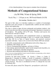 Methods of Computational Science (Ay/Bi199ab, Winter &amp; Spring 2009)