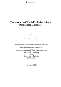 Continuous Cast Width Prediction Using a Data Mining Approach