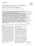 High diagnostic accuracy of NT-proBNP for cardiac origin of pleural effusions