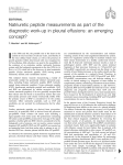 Natriuretic peptide measurements as part of the concept?